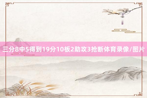 三分8中5得到19分10板2助攻3抢断体育录像/图片