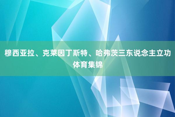 穆西亚拉、克莱因丁斯特、哈弗茨三东说念主立功体育集锦