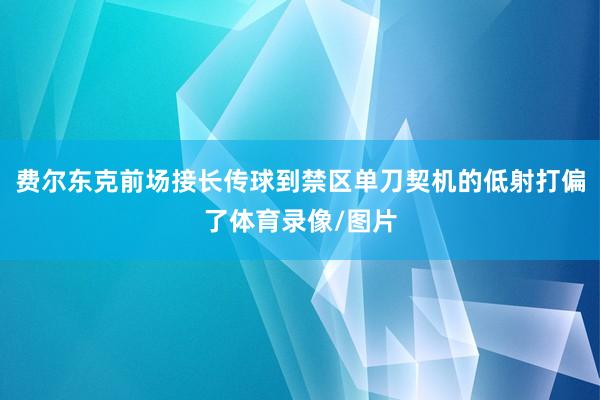 费尔东克前场接长传球到禁区单刀契机的低射打偏了体育录像/图片