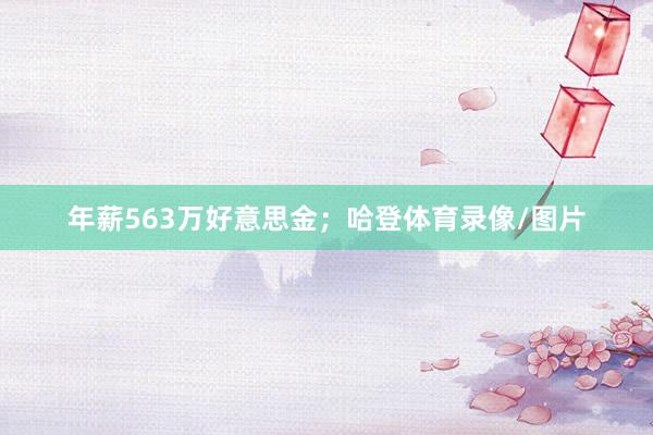 年薪563万好意思金；哈登体育录像/图片